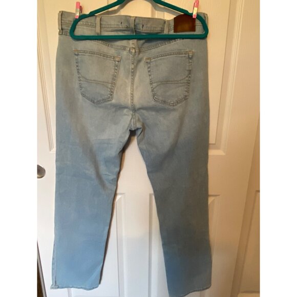 Hollister Mens Classic Straight Epic Flex Jeans W38 L34 Light Wash Denim - Picture 7 of 8